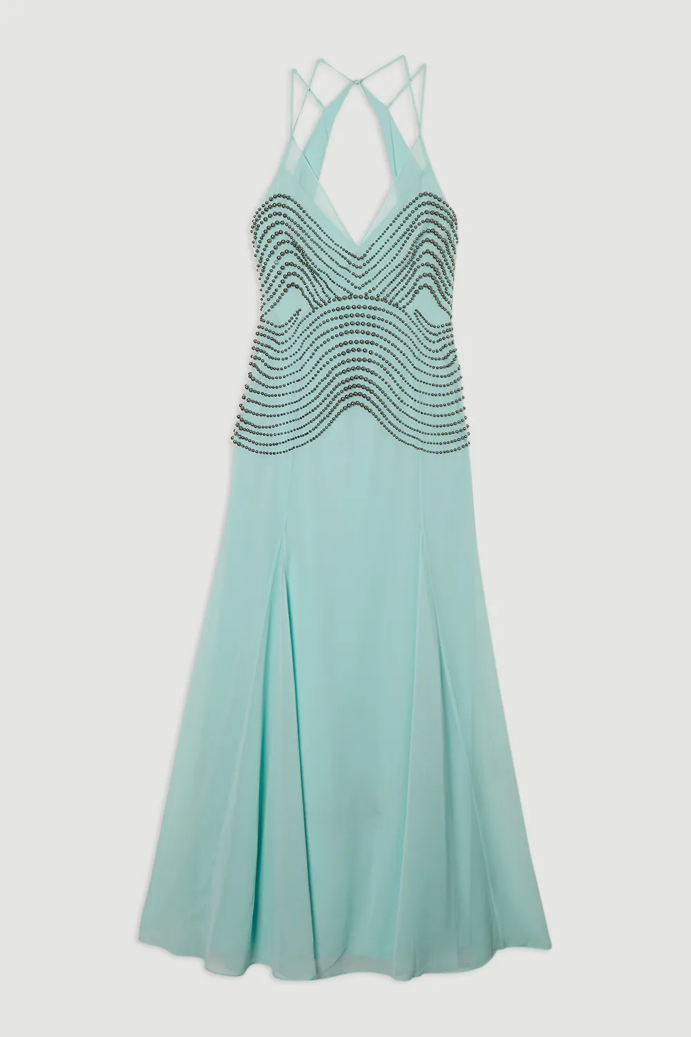 Embellished Geo Strappy Woven Maxi Dress BKK24436 4 Embellished Geo Strappy Woven Maxi Dress BKK24436