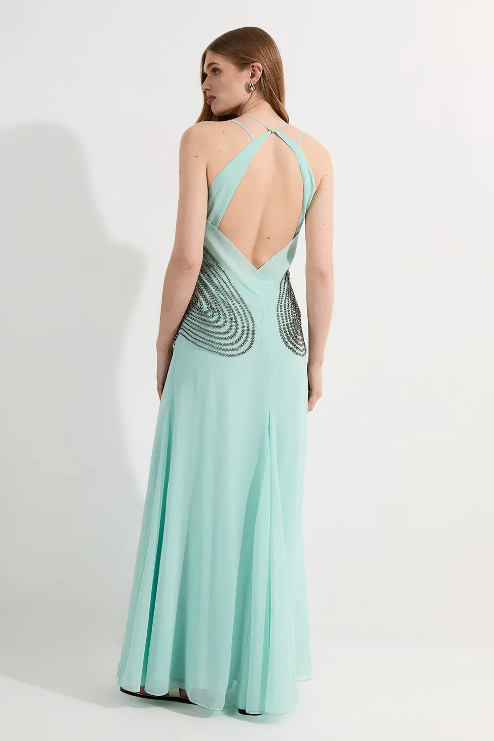 Embellished Geo Strappy Woven Maxi Dress BKK24436 5 Embellished Geo Strappy Woven Maxi Dress BKK24436