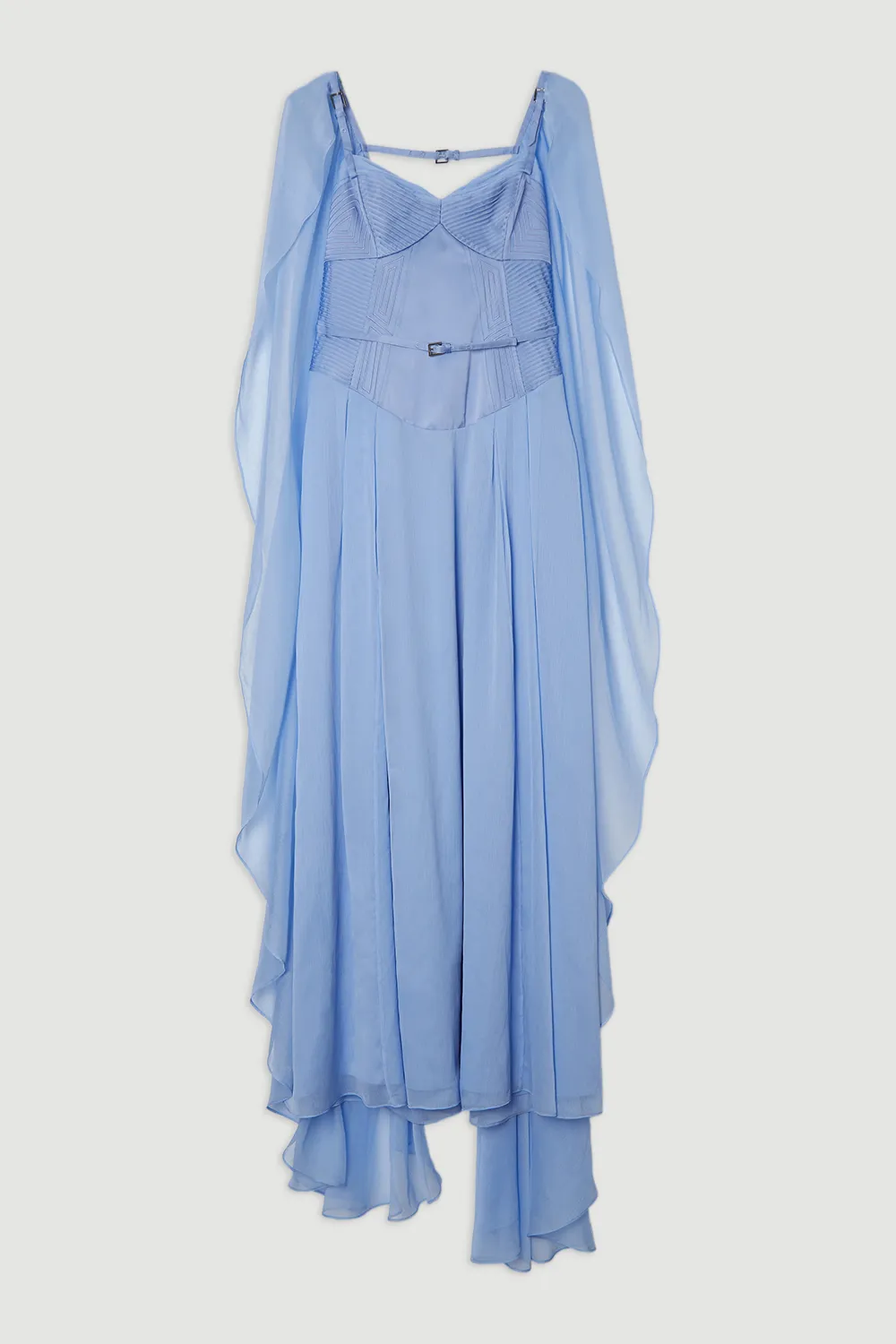 Archive Collection - Corset Detail Georgette Cape Woven Maxi Dress BKK24496 4 Archive Collection - Corset Detail Georgette Cape Woven Maxi Dress BKK24496