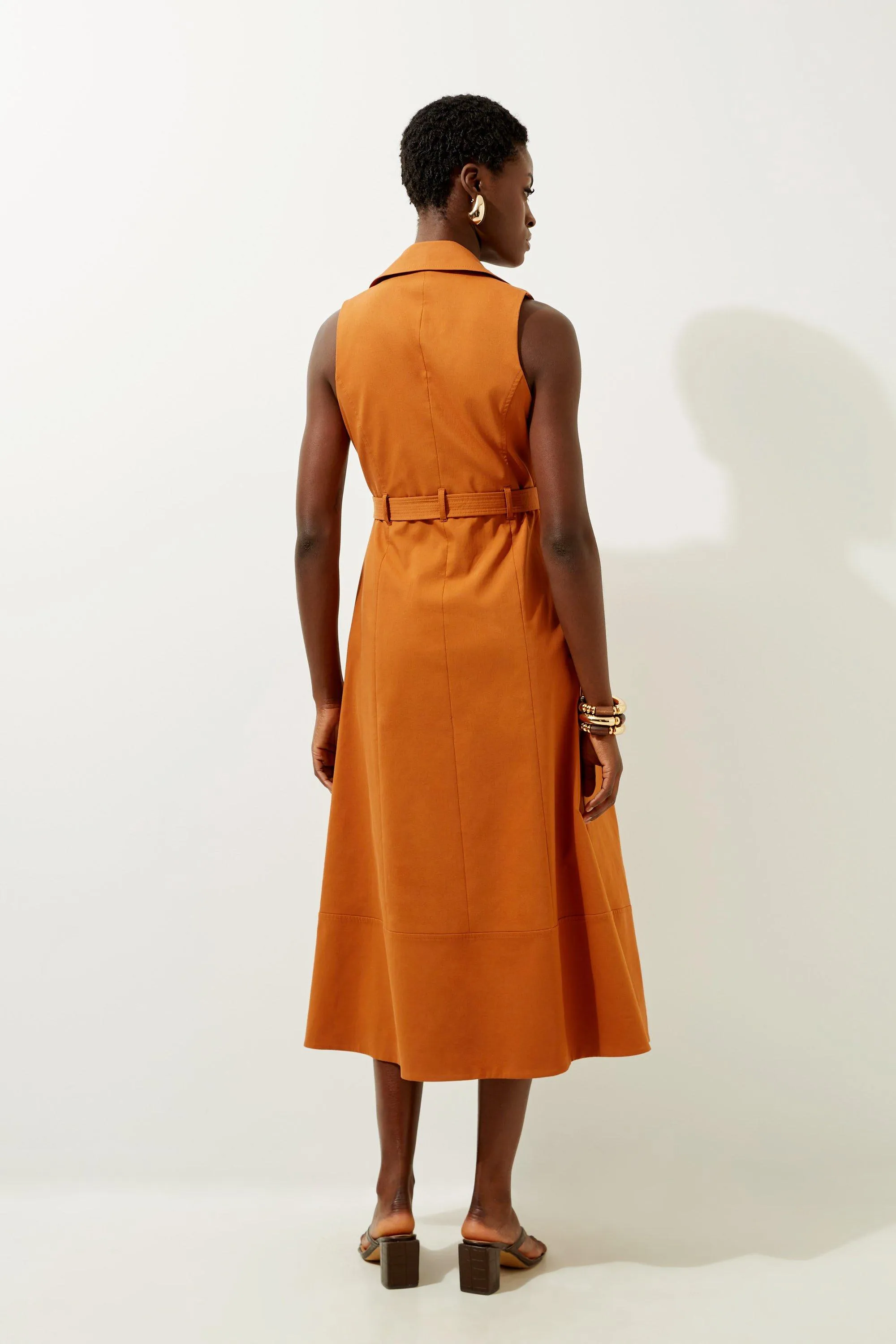 Tall Halter Neck Belted Full Skirted Shirt Dress BKK17824 4 Tall Halter Neck Belted Full Skirted Shirt Dress BKK17824