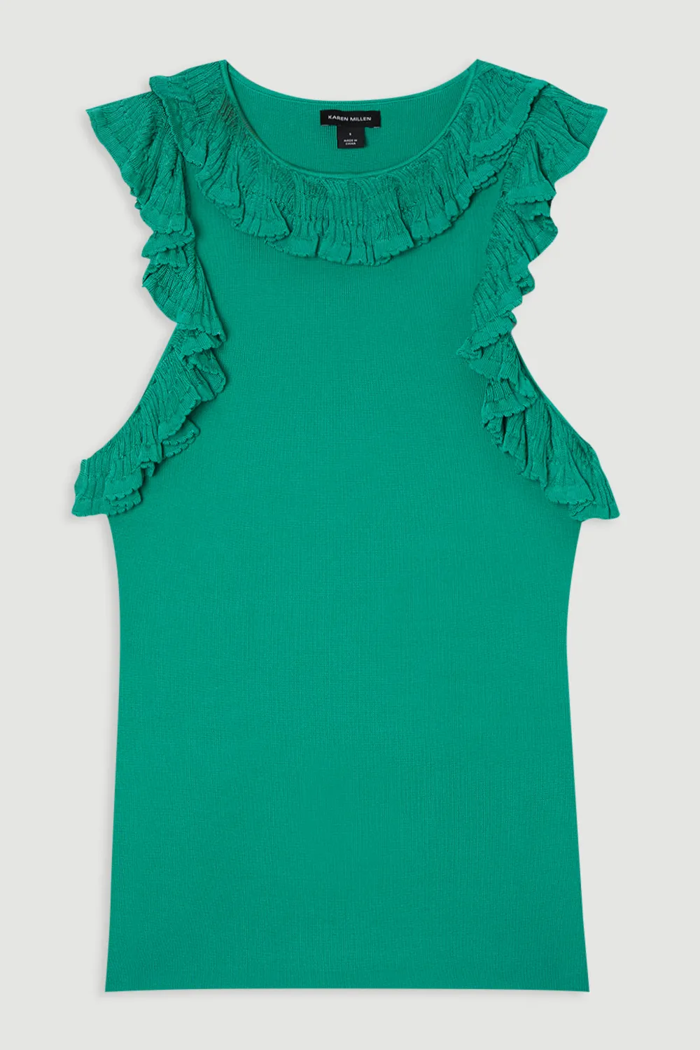 Ruffle Trim Knitted Top BKK24524 4 Ruffle Trim Knitted Top BKK24524