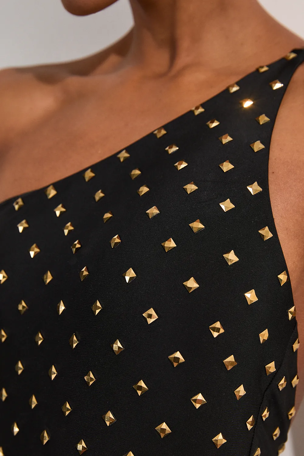 Stud One Shoulder Swimsuit BKK24537