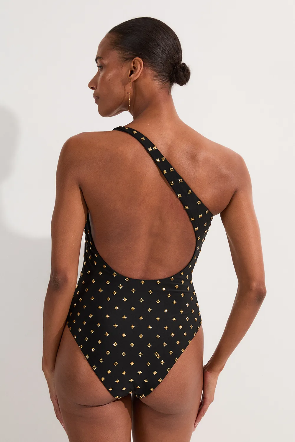 Stud One Shoulder Swimsuit BKK24537