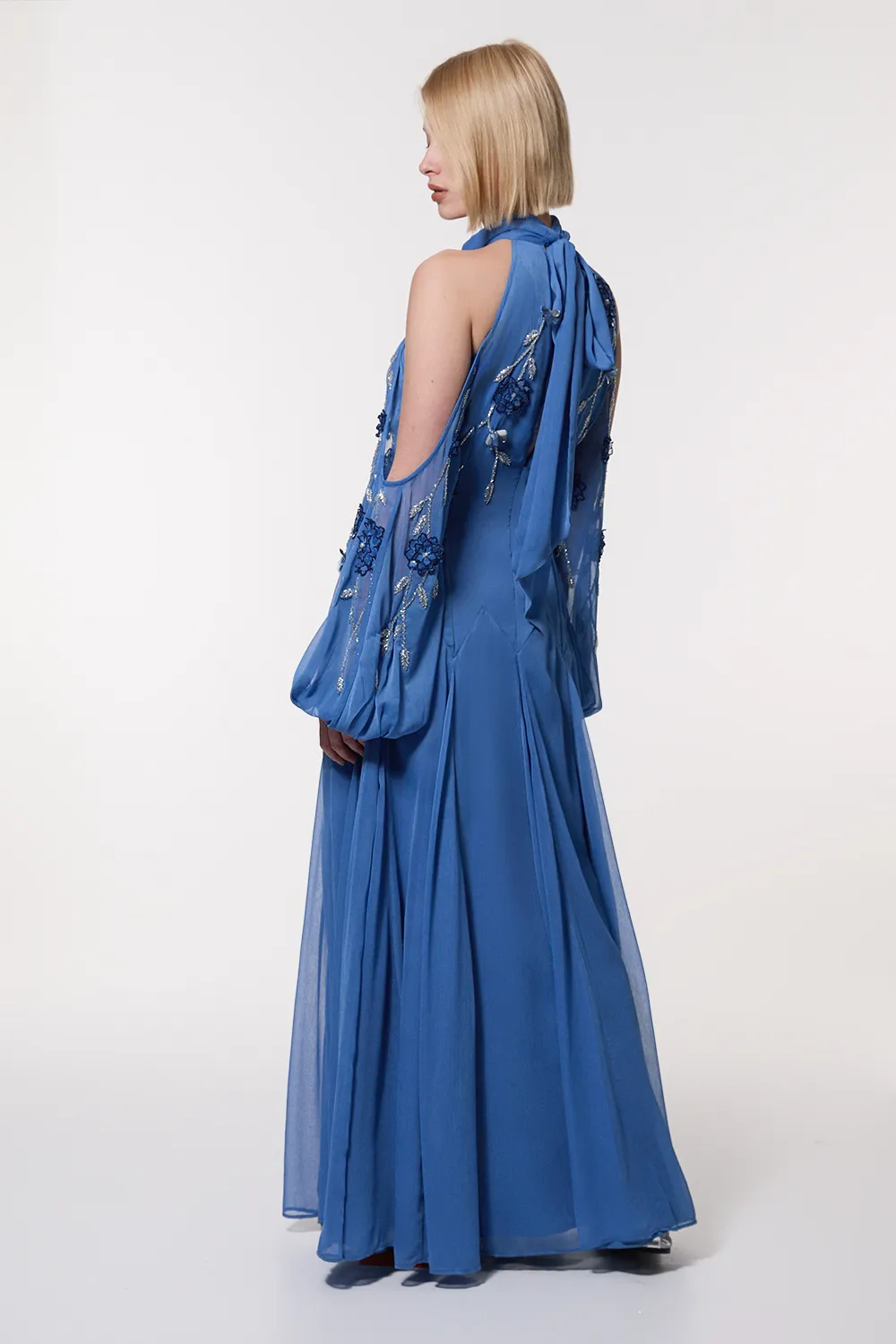 Cold Shoulder 3D Floral Applique Woven Maxi Dress BKK24579 6 Cold Shoulder 3D Floral Applique Woven Maxi Dress BKK24579