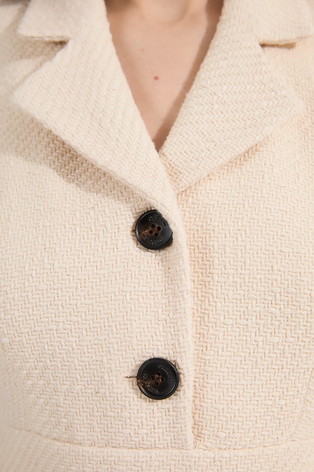 Textured Tweed Belted Full Skirted Midi Dress BKK24601 3 Textured Tweed Belted Full Skirted Midi Dress BKK24601