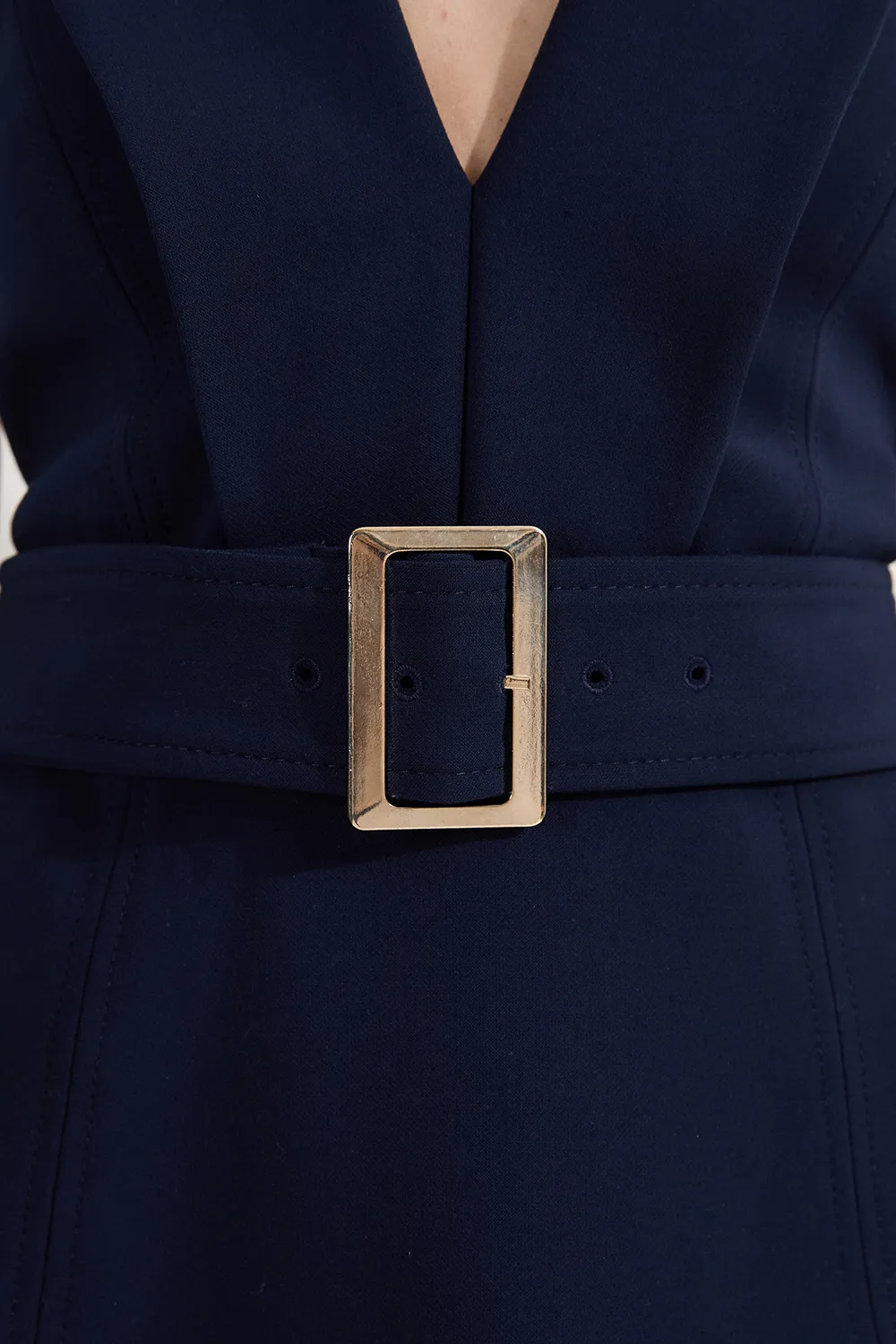 Compact Stretch Halterneck Tailored Wide Leg Jumpsuit BKK24619