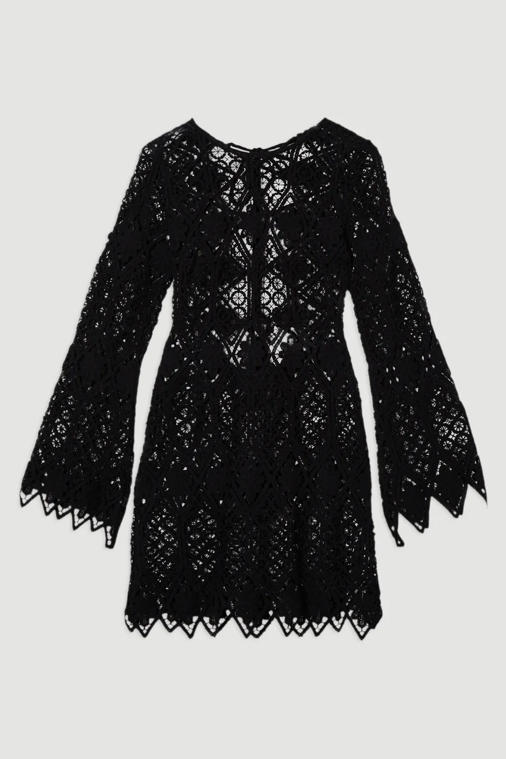 Beach Crochet Mini Dress BKK24708 4 Beach Crochet Mini Dress BKK24708