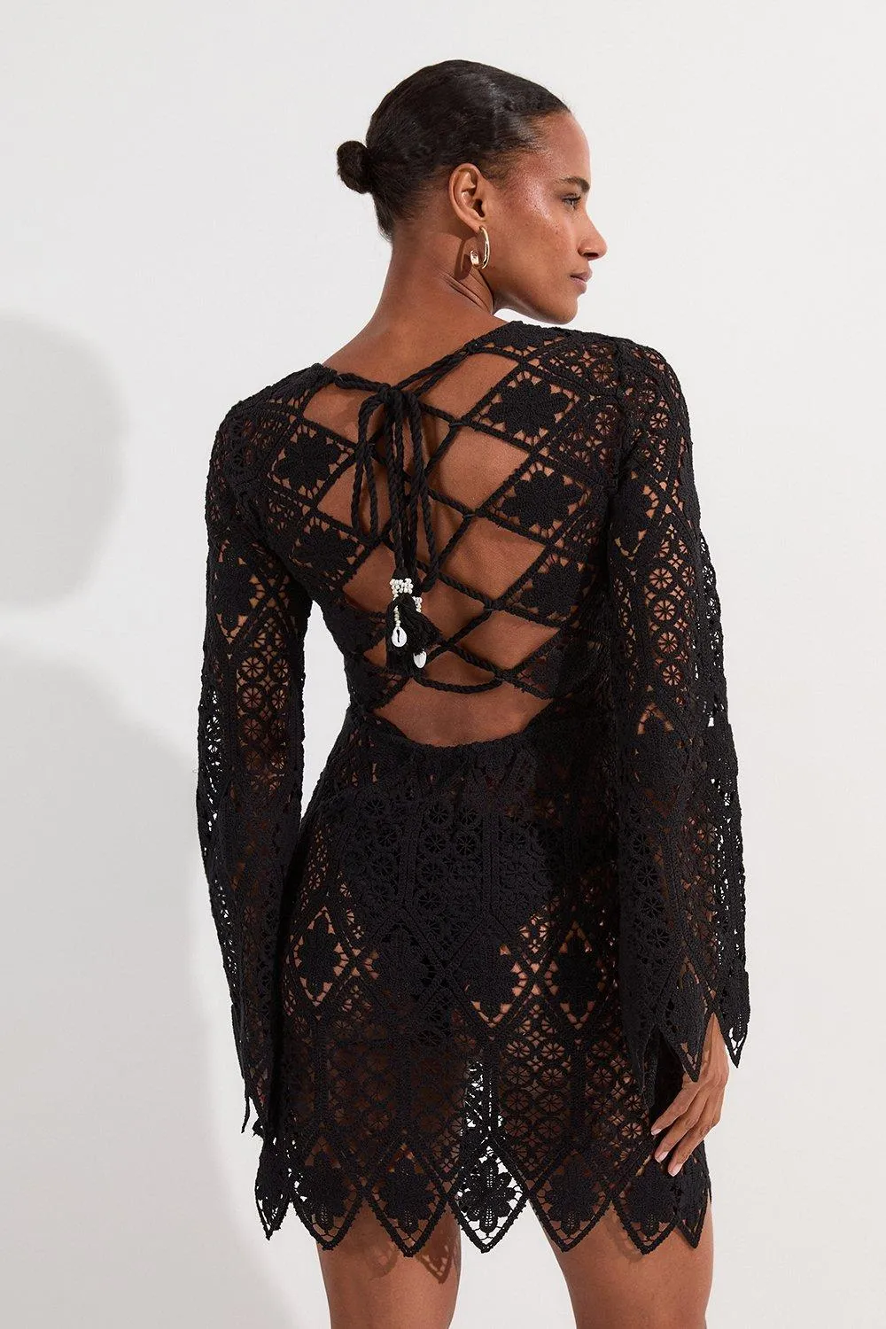 Beach Crochet Mini Dress BKK24708 6 Beach Crochet Mini Dress BKK24708