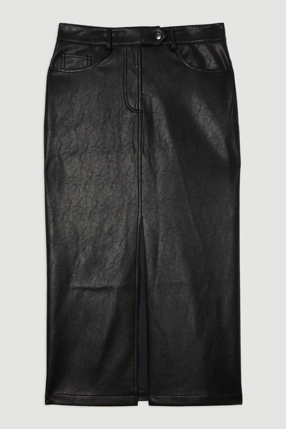 Faux Leather Pencil Midi Skirt BKK24759 4 Faux Leather Pencil Midi Skirt BKK24759