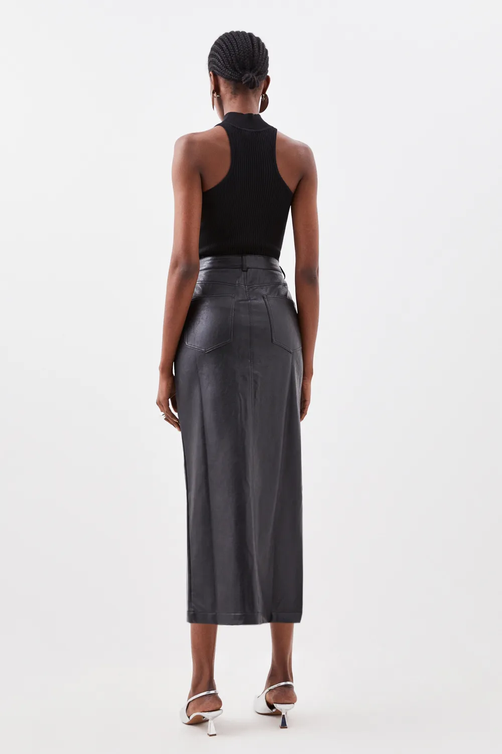 Faux Leather Pencil Midi Skirt BKK24759 6 Faux Leather Pencil Midi Skirt BKK24759