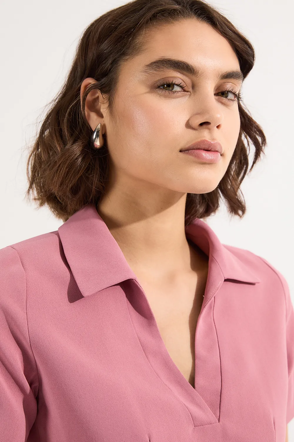 Petite Soft Tailored Pleated Belted Midi Dress BKK24782