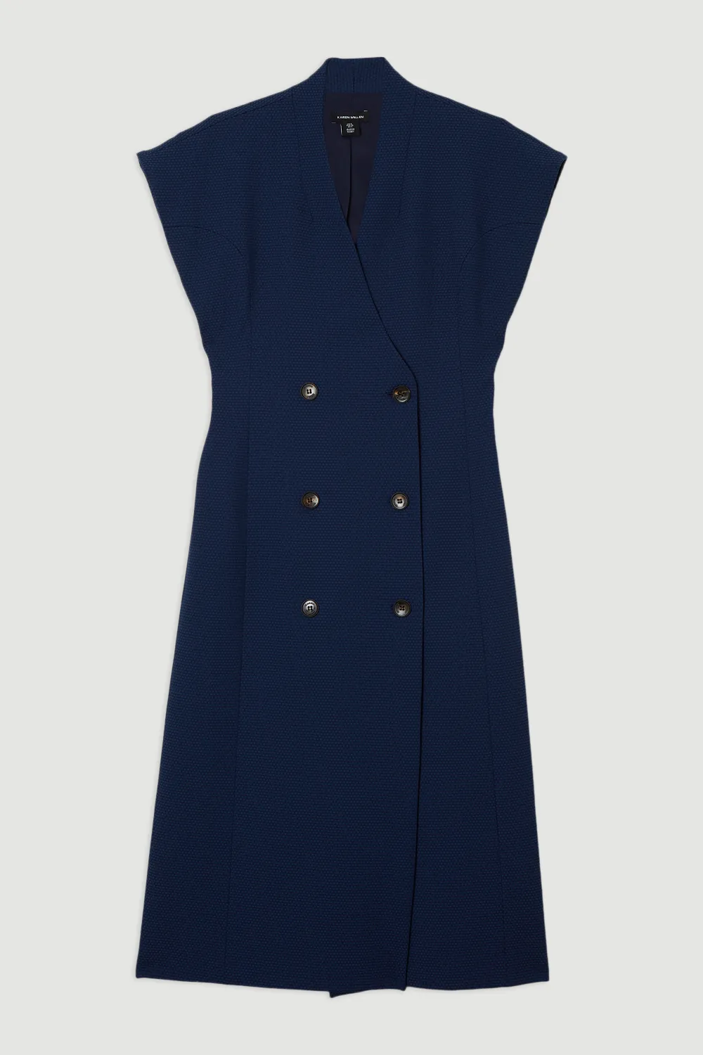 Tailored Textured Double Breasted Midi Dress BKK24784