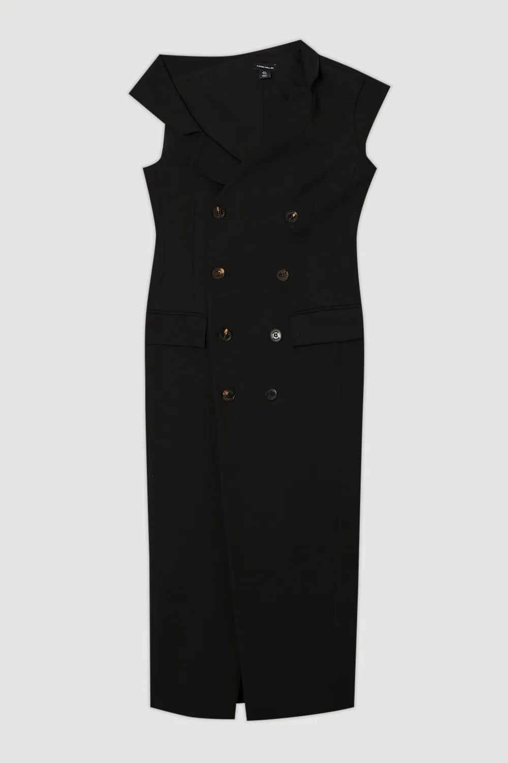 Compact Stretch Asymmetric Collar Tailored Pencil Maxi Dress BKK24839 4 Compact Stretch Asymmetric Collar Tailored Pencil Maxi Dress BKK24839