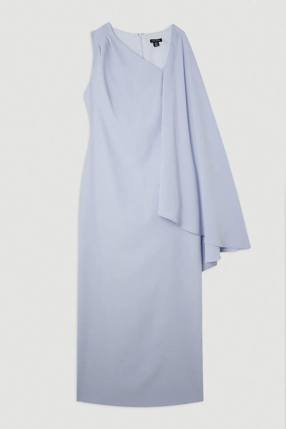 Petite Fluid Tailored Asymmetric One Shoulder Drape Dress BKK17841 4 Petite Fluid Tailored Asymmetric One Shoulder Drape Dress BKK17841