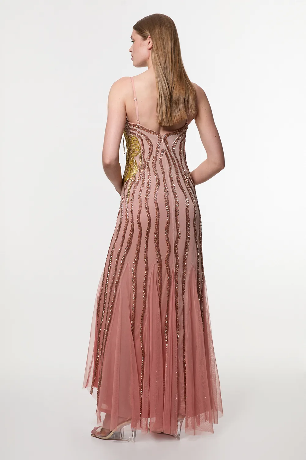 Digital Ophelia Ombre Beaded Strapless Woven Maxi Dress BKK24974 5 Digital Ophelia Ombre Beaded Strapless Woven Maxi Dress BKK24974