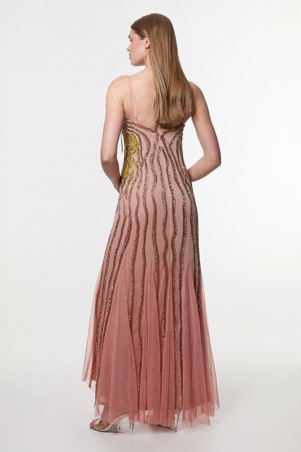 Digital Ophelia Ombre Beaded Strapless Woven Maxi Dress BKK24974 6 Digital Ophelia Ombre Beaded Strapless Woven Maxi Dress BKK24974