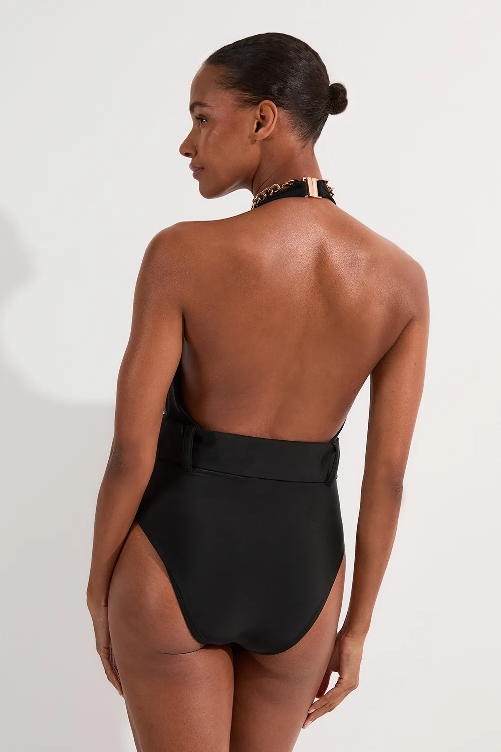 Hardware Detail Belted Plunge Swimsuit BKK25032 5 Hardware Detail Belted Plunge Swimsuit BKK25032