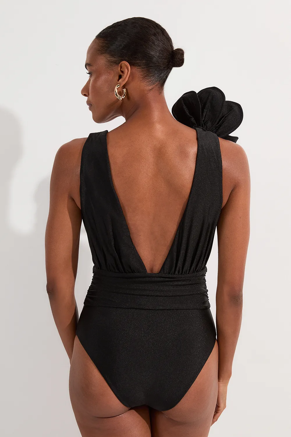 Flower Corsage Plunge Swimsuit BKK25038 5 Flower Corsage Plunge Swimsuit BKK25038