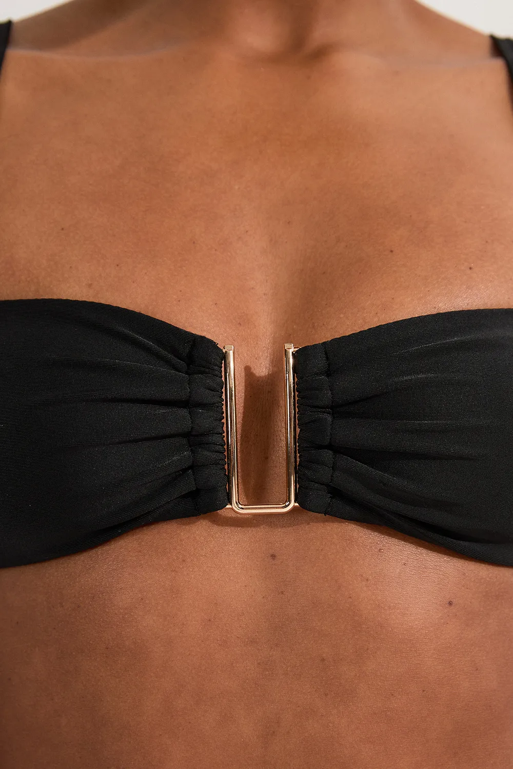 Detachable Strap Gold Trim Bikini Top BKK25129 3 Detachable Strap Gold Trim Bikini Top BKK25129