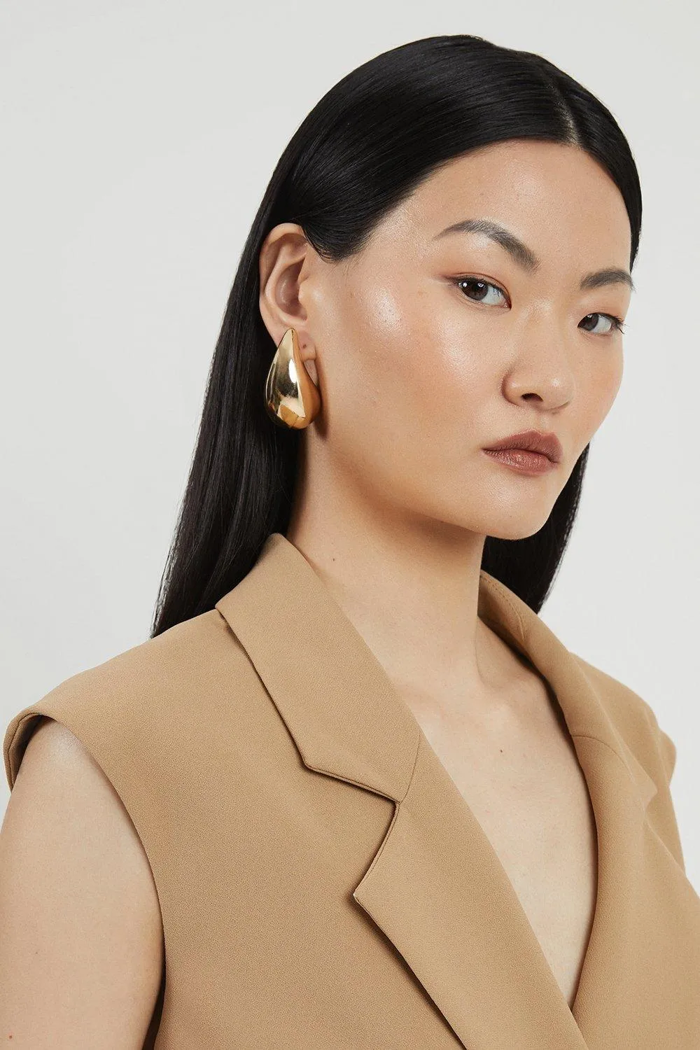 Tall Military Pleat Sleeveless Midi Dress BKK17868