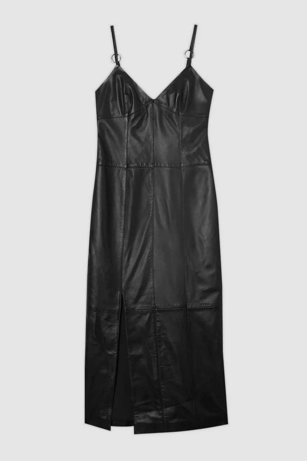 Leather Strappy Corset Maxi Dress BKK25181