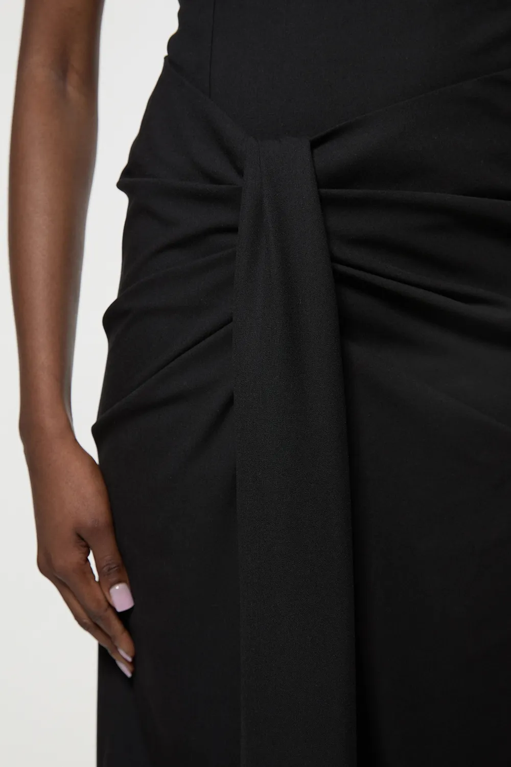 Tailored Asymmetric Neck Strappy Detail Dress BKK25195 3 Tailored Asymmetric Neck Strappy Detail Dress BKK25195