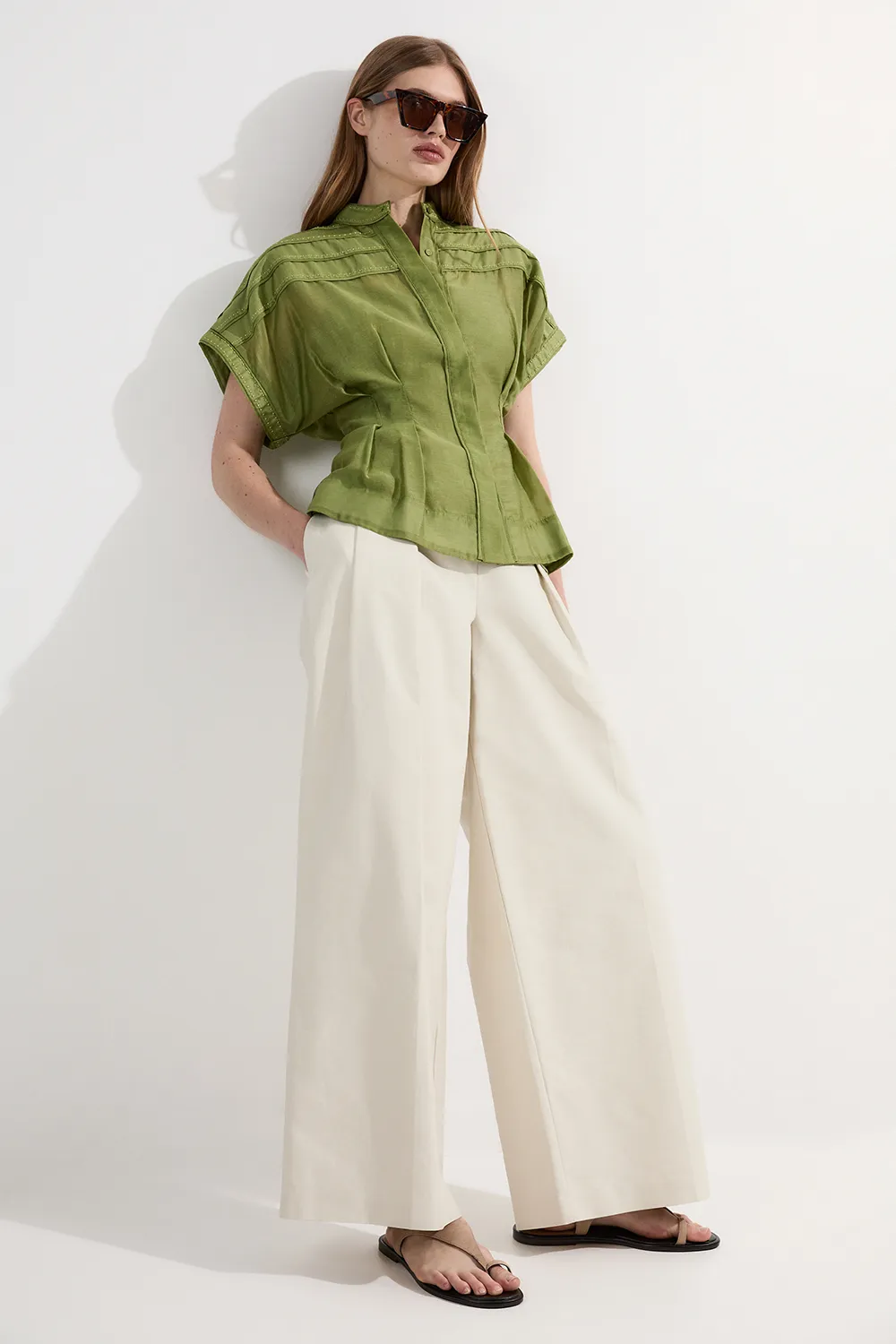 Archive Collection - Layered Detail Button Woven Shirt BKK25266 3 Archive Collection - Layered Detail Button Woven Shirt BKK25266