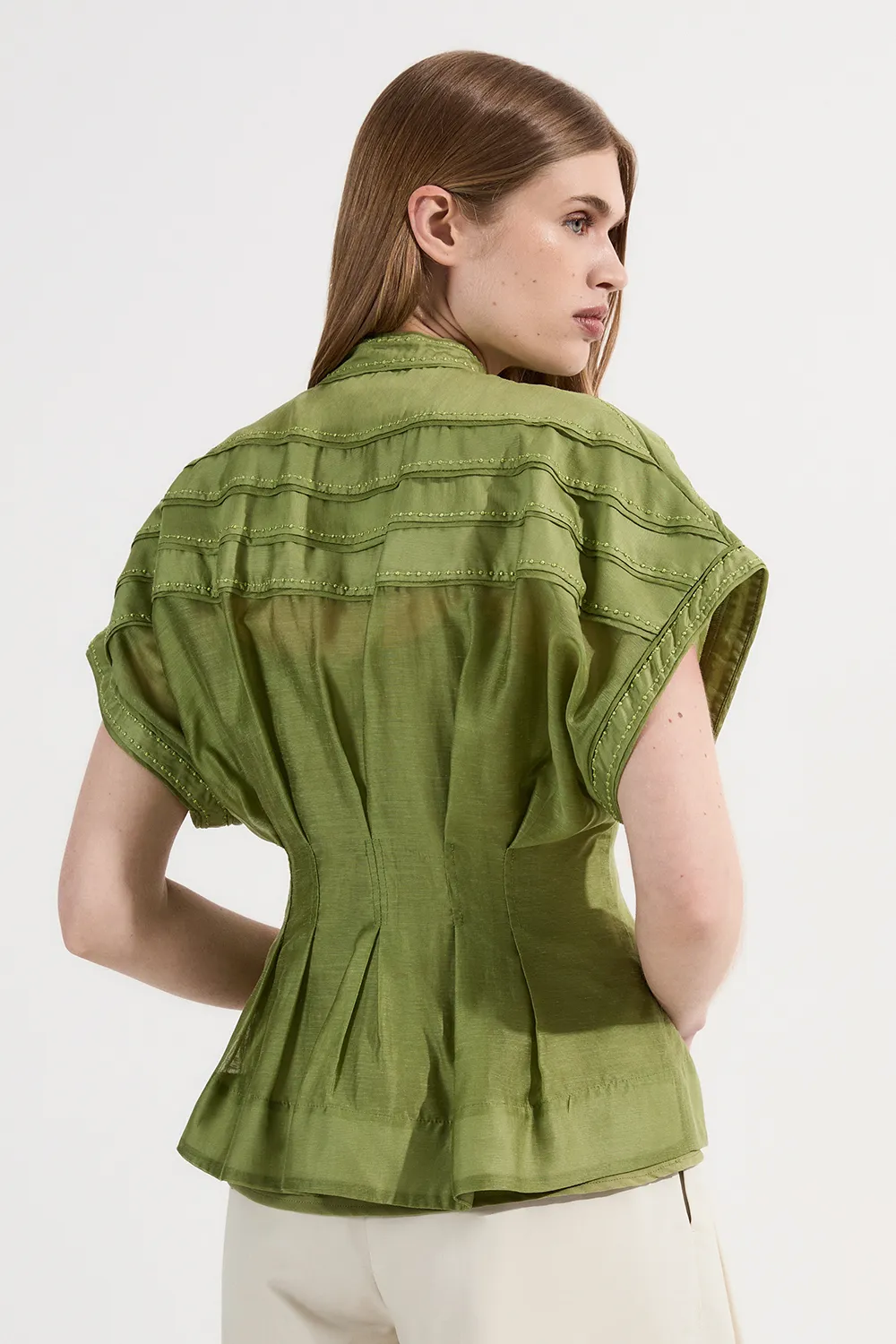 Archive Collection - Layered Detail Button Woven Shirt BKK25266 6 Archive Collection - Layered Detail Button Woven Shirt BKK25266