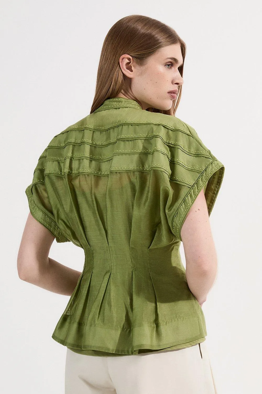 Archive Collection - Layered Detail Button Woven Shirt BKK25266 7 Archive Collection - Layered Detail Button Woven Shirt BKK25266