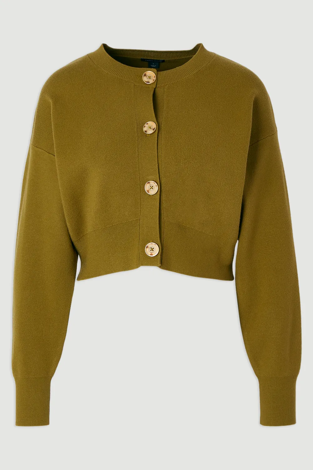 Compact Yarn Cropped Knitted Cardi BKK25345