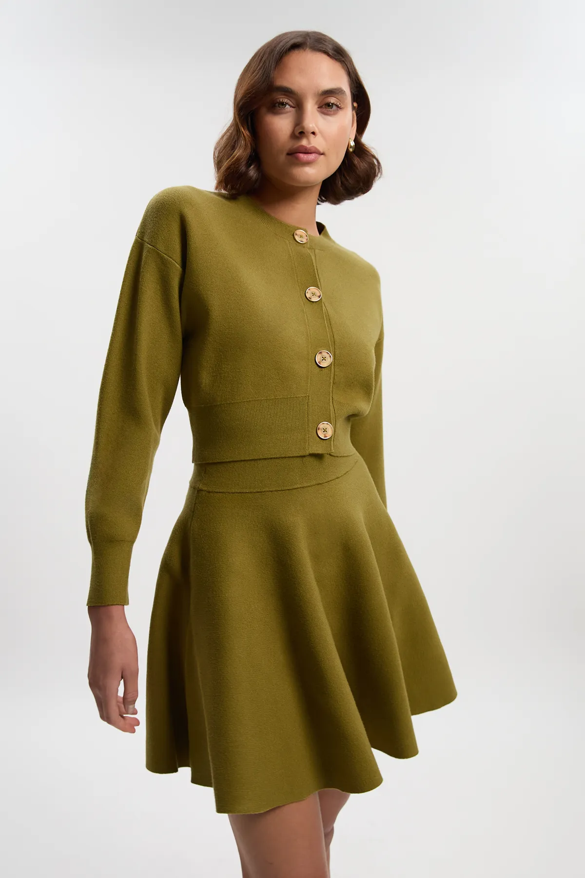 Compact Yarn Full Knitted Skirt BKK25346