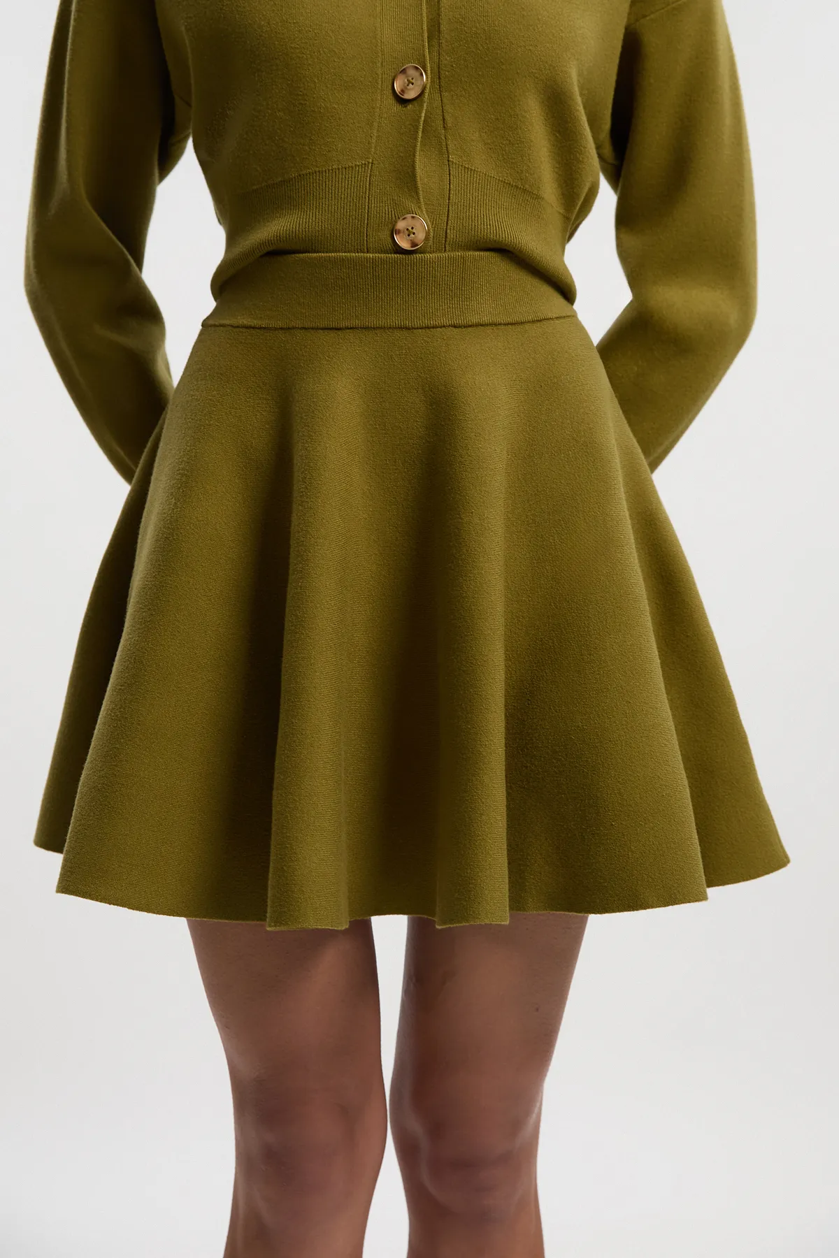 Compact Yarn Full Knitted Skirt BKK25346