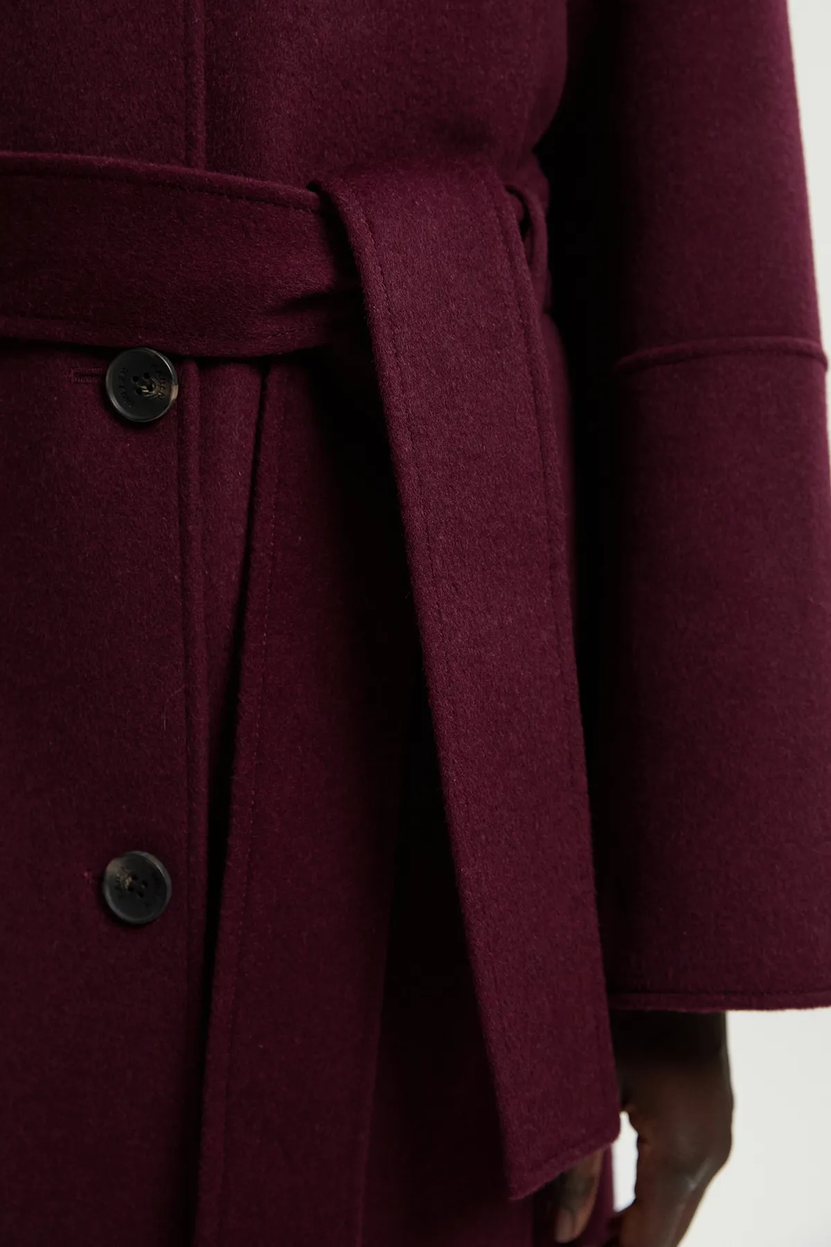 Brushed Wool Single Breasted Belted Tailored Maxi Coat BKK25381 3 Brushed Wool Single Breasted Belted Tailored Maxi Coat BKK25381