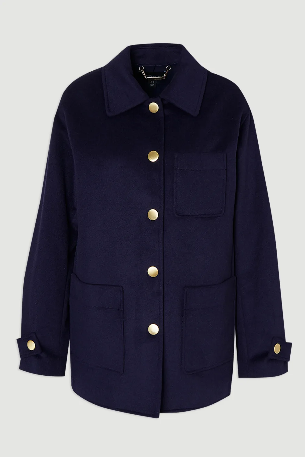 Brushed Wool Patch Pocket Tailored Medium Coat BKK25387 4 Brushed Wool Patch Pocket Tailored Medium Coat BKK25387