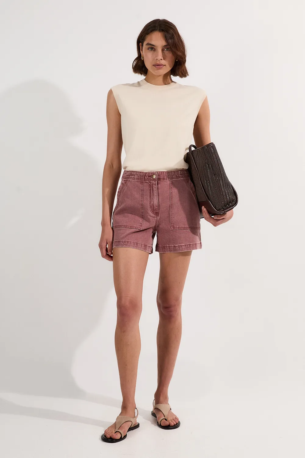 Colored Denim Tailored Short BKK25448