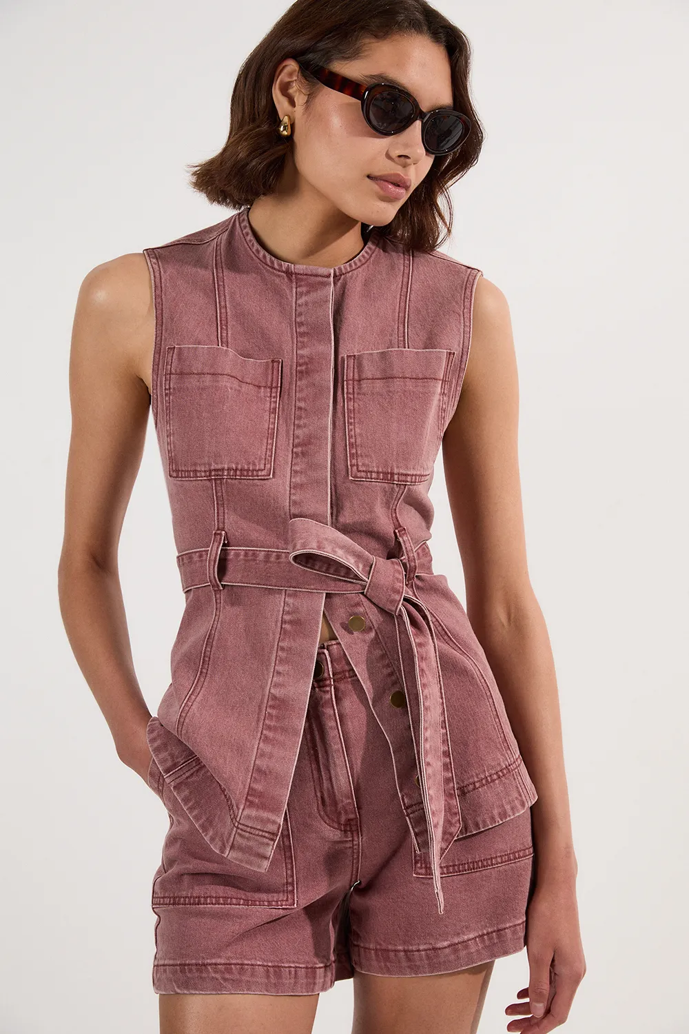 Colored Denim Tailored Short BKK25448