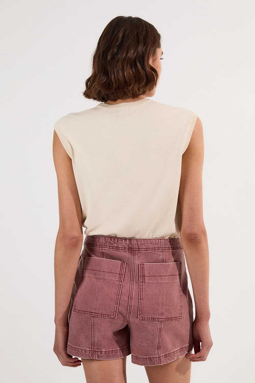 Colored Denim Tailored Short BKK25448