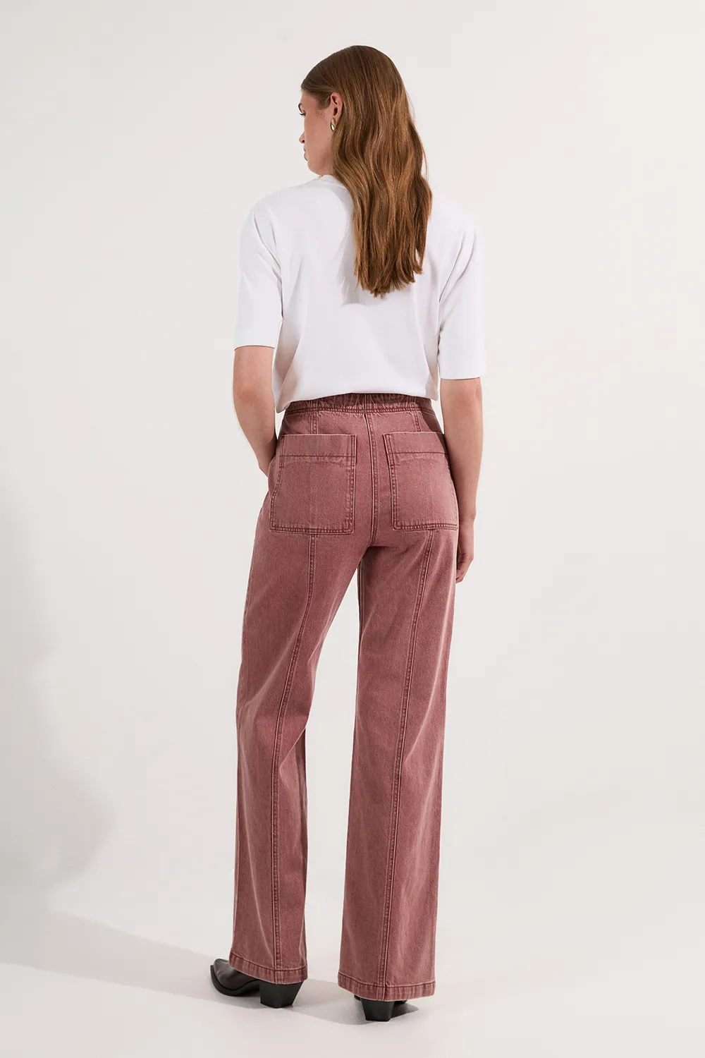 Colored Denim Wide Leg Jean BKK25451