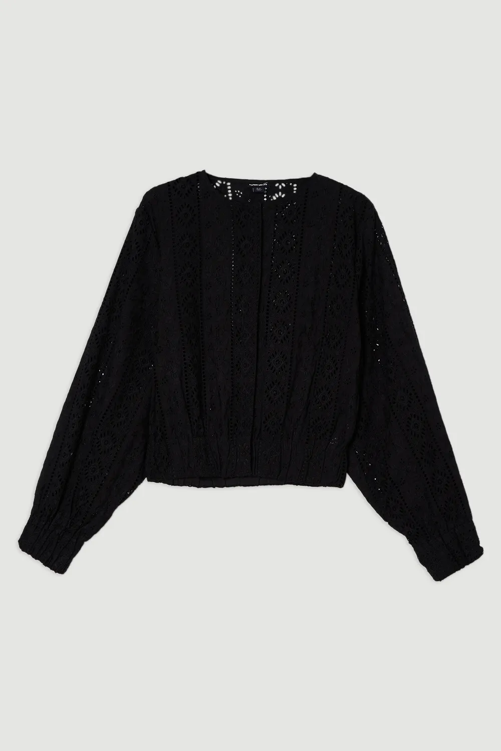 Cotton Eyelet Woven Bomber Jacket BKK25472 4 Cotton Eyelet Woven Bomber Jacket BKK25472