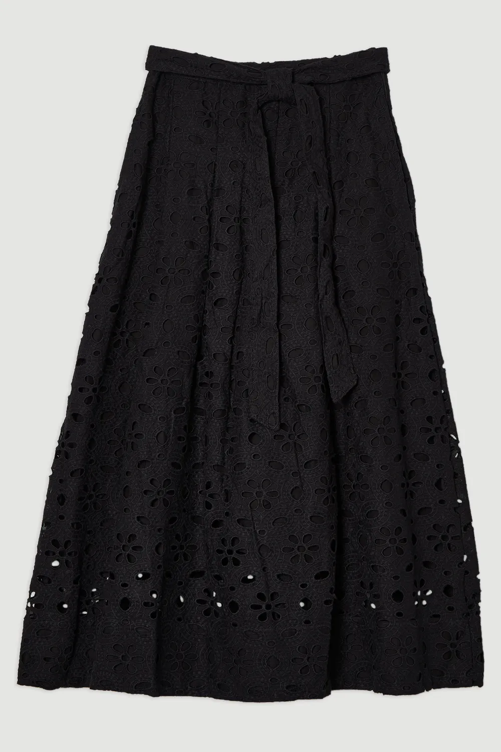 Cotton Eyelet Woven Maxi Skirt BKK25473
