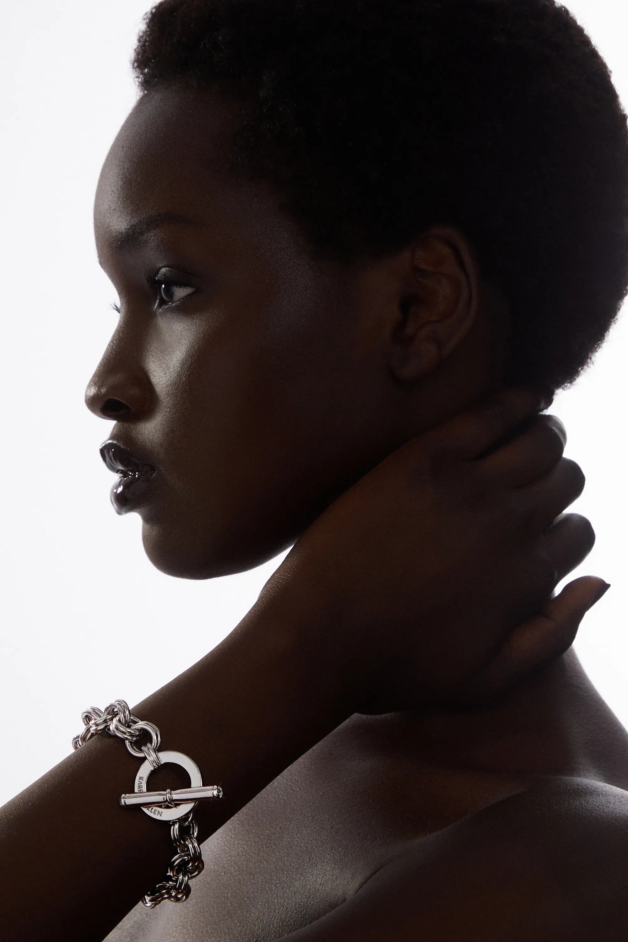 Hand Set European Crystal T-Bar Chain Bracelet BKK22797