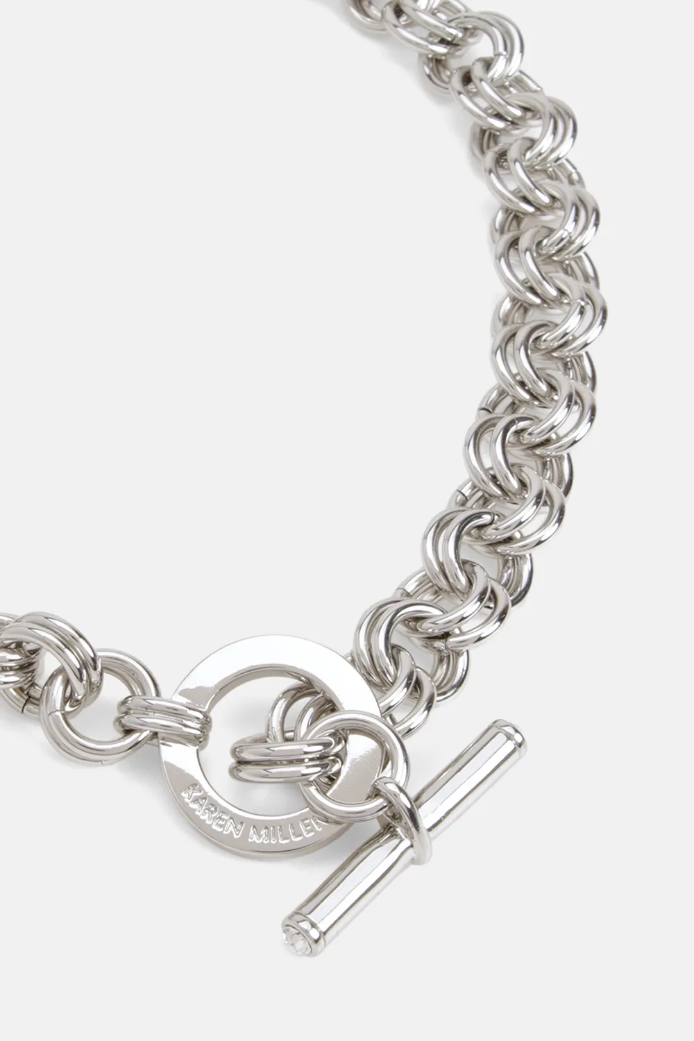 Hand Set European Crystal T-Bar Chain Necklace BKK22796 3 Hand Set European Crystal T-Bar Chain Necklace BKK22796