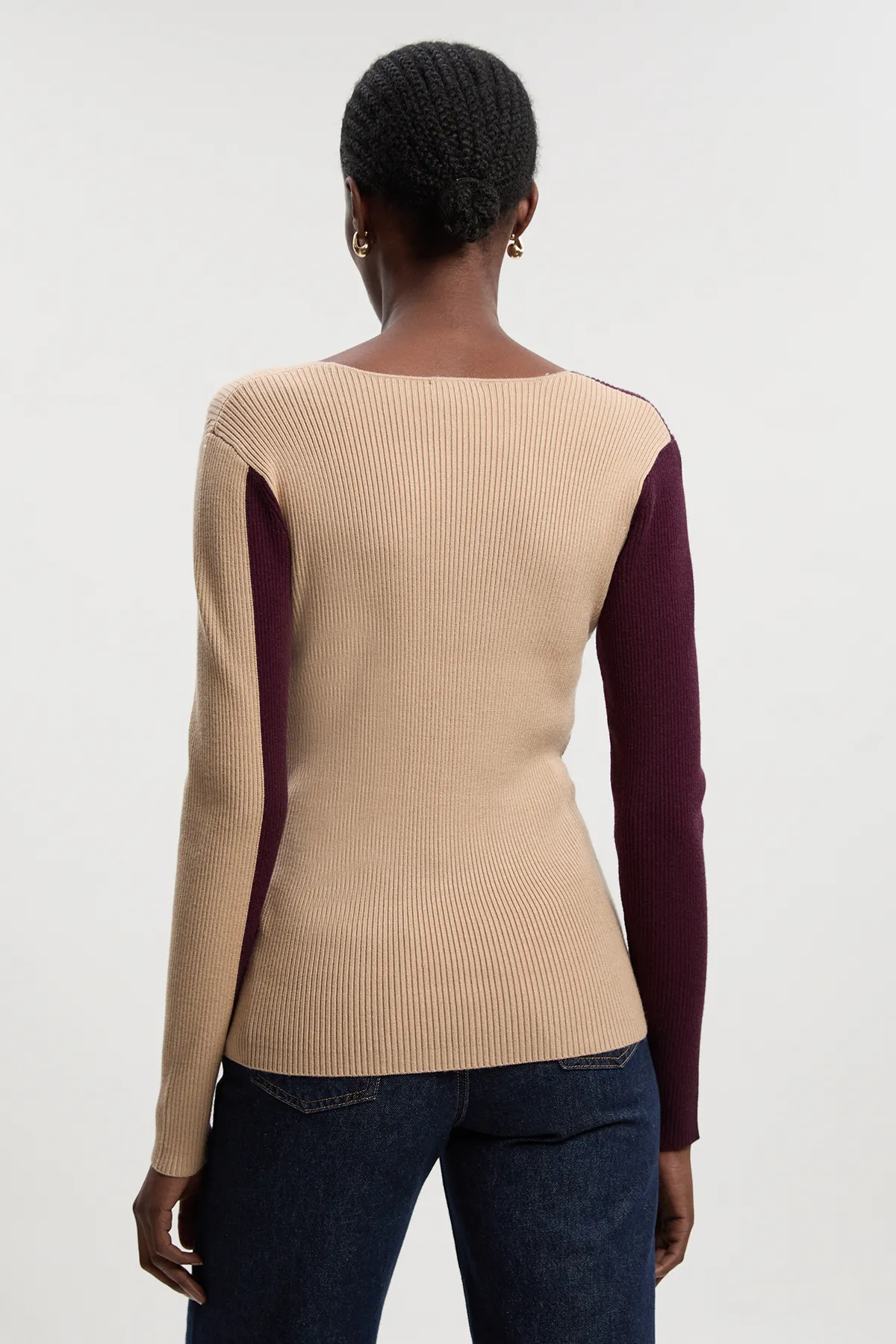 Soft Rib Wrap Front Knitted Jumper BKK25516