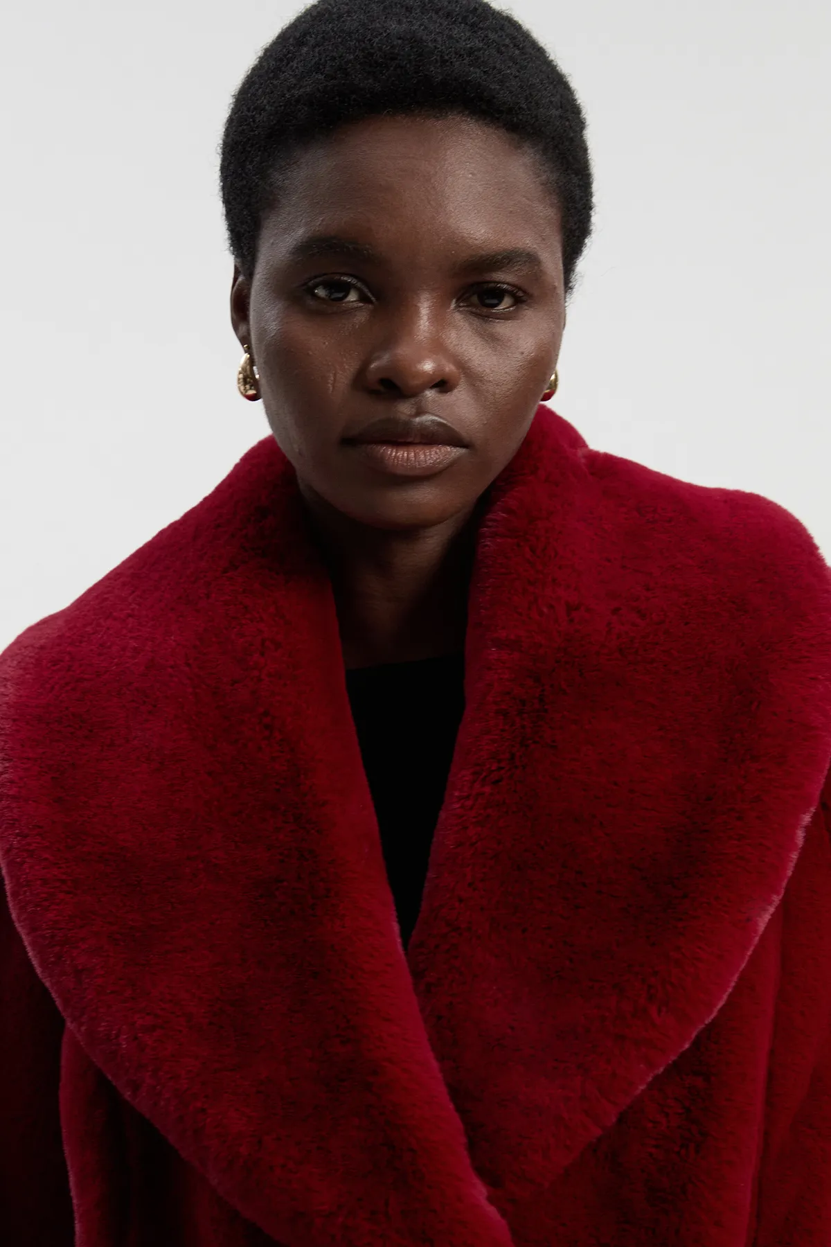 Faux Fur Buttoned Midi Coat BKK25612 3 Faux Fur Buttoned Midi Coat BKK25612