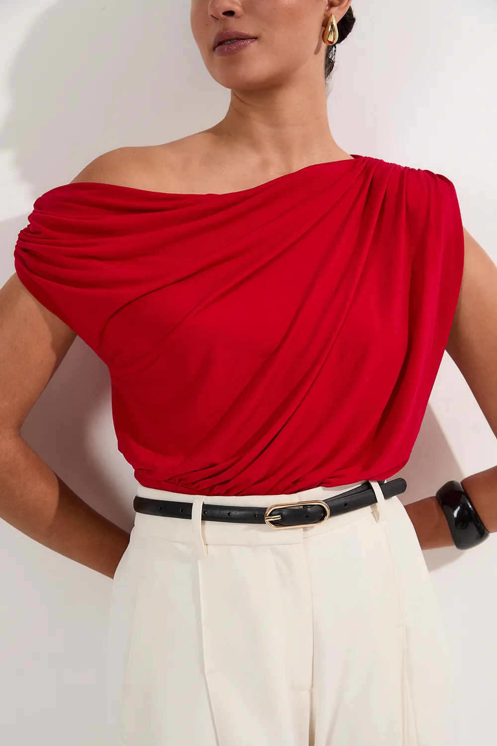 Jersey Crepe Asymmetric Bodysuit BKK25661 3 Jersey Crepe Asymmetric Bodysuit BKK25661