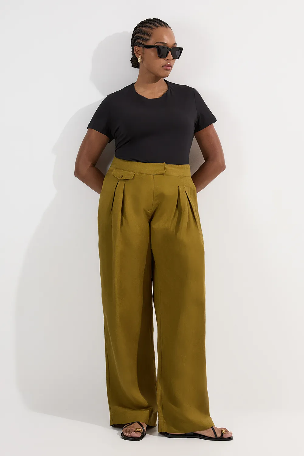 Plus Size Stretch Cotton T-Shirt BKK25679