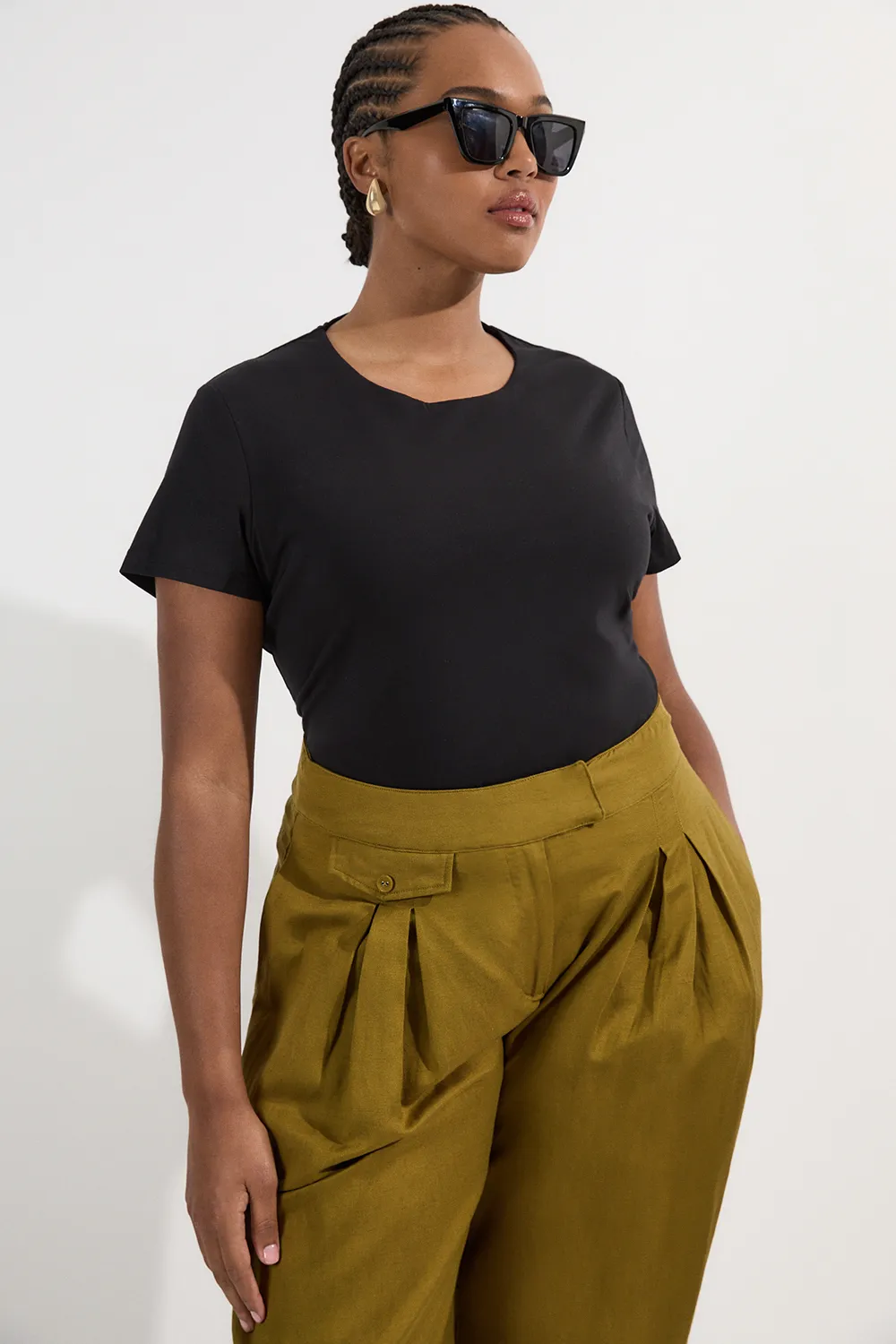 Plus Size Stretch Cotton T-Shirt BKK25679 3 Plus Size Stretch Cotton T-Shirt BKK25679