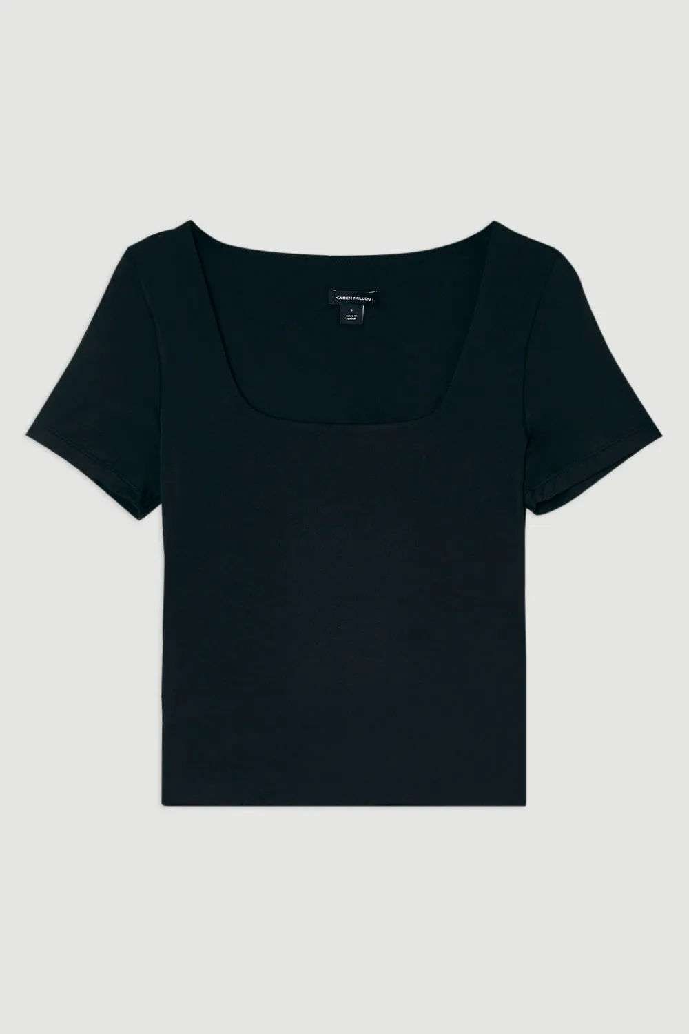 Contour Jersey Short Sleeve Scoop Neck Top BKK25693