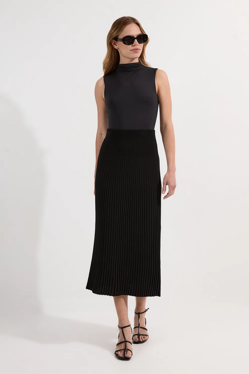 Contour Jersey Sleeveless High Neck Bodysuit BKK25694