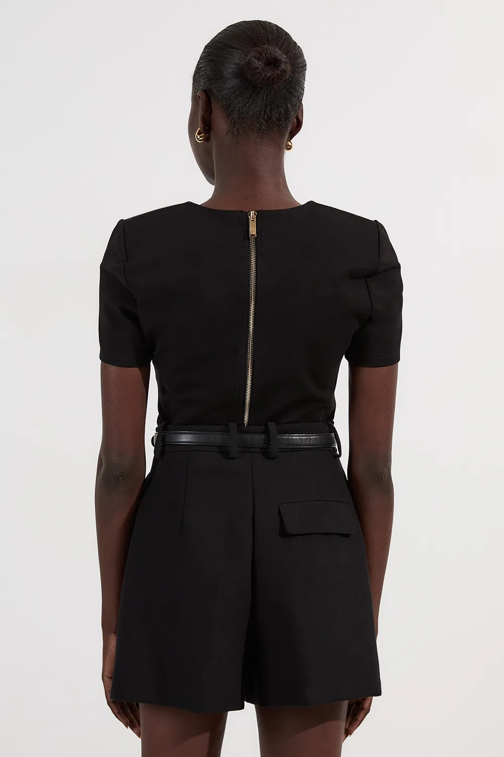 Ponte Short Sleeve Sweetheart Neckline Bodysuit BKK25723 5 Ponte Short Sleeve Sweetheart Neckline Bodysuit BKK25723